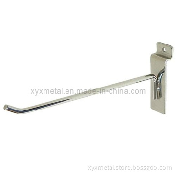 Chrome Metal Slatwall Pegboard Accessories Wire Display Hanger Hooks